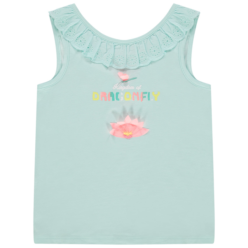 Débardeur en jersey à décolleté au dos finition dentelle 