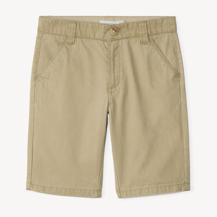 Bermuda uni en toile pour garçon