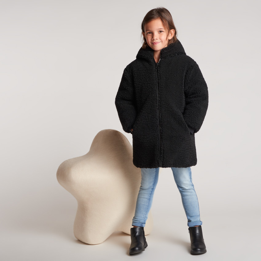Doudoune réversible sherpa + matelassage triangle fille 