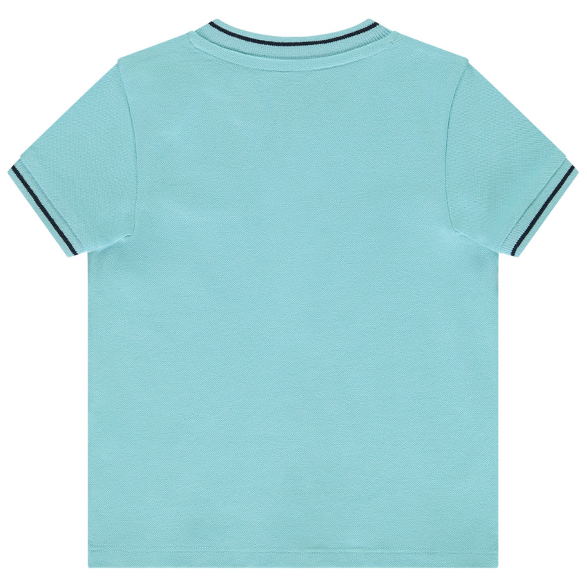 Polo manches courtes uni à col teddy pour bébé garçon 