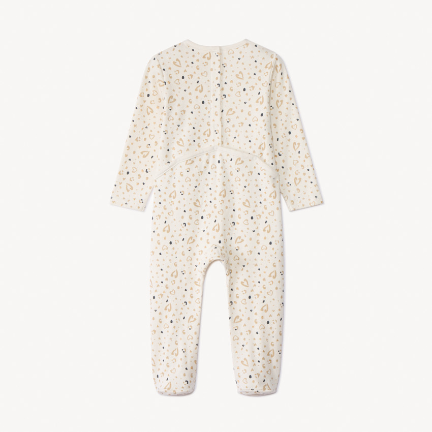 Dors-bien imprimé cœurs pour bébé fille avec ouvertures différentes selon l'âge 