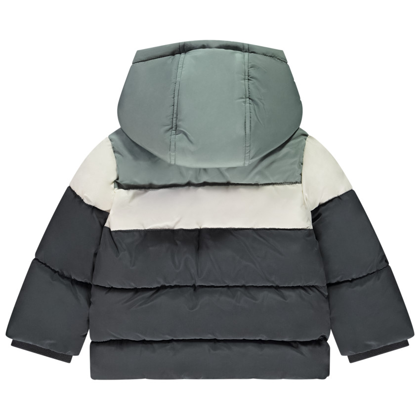 Doudoune effet color block à capuche amovible pour bébé garçon 