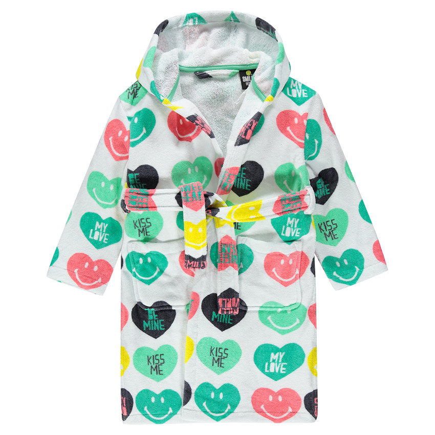 Peignoir imprimé Smiley  