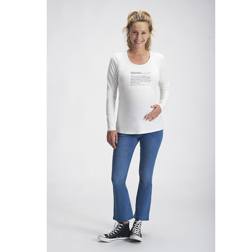 Jean de grossesse flare avec bandeau haut 