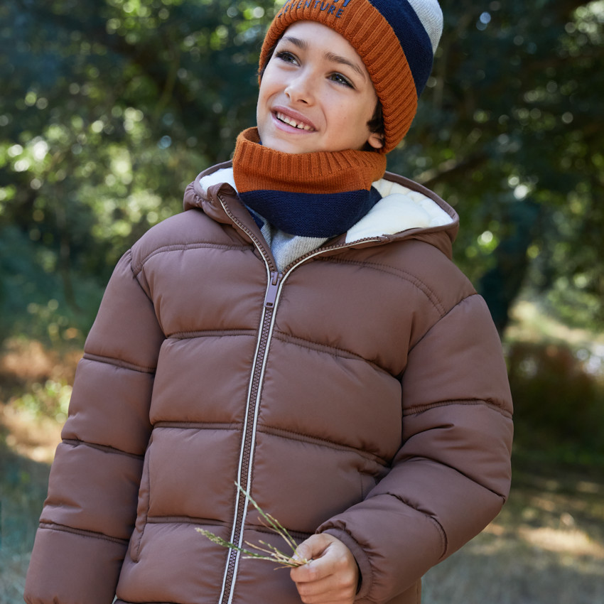 Doudoune grand froid garçon matelassée à capuche
