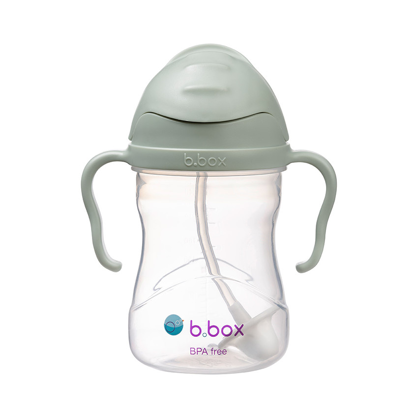 Tasse d&#39;apprentissage avec paille lestée 240ml sage