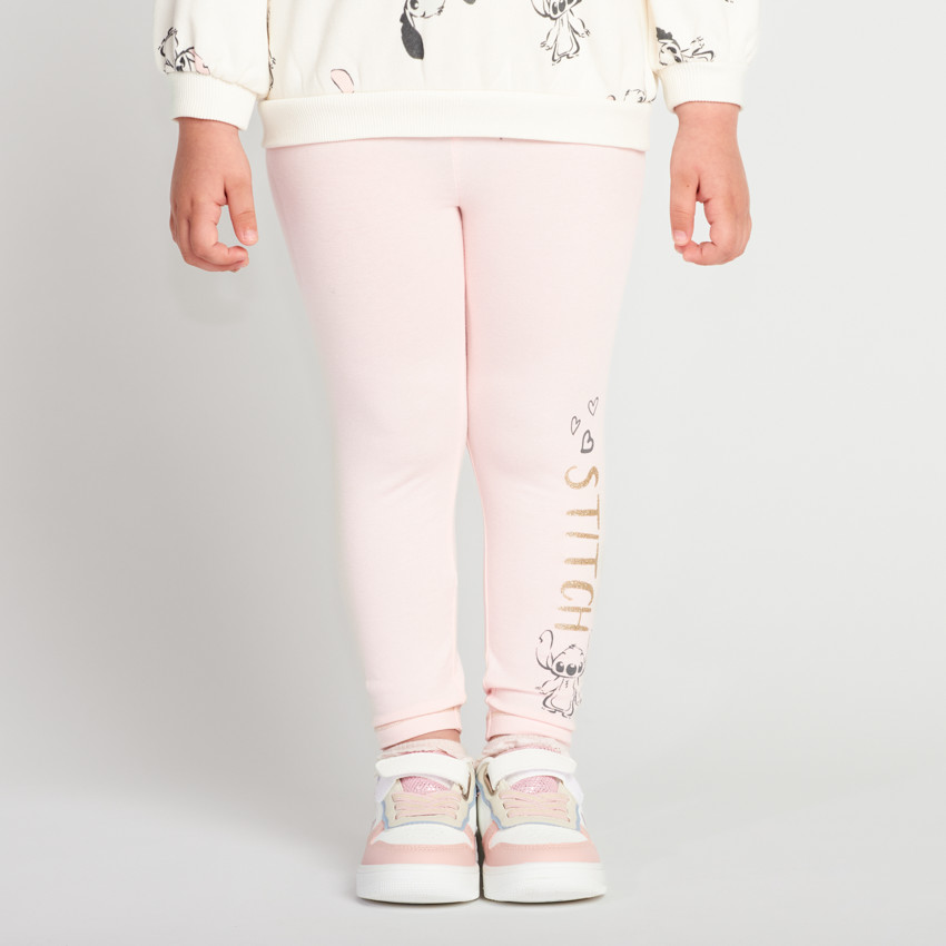 Caleçon long uni Stitch Disney pour bébé fille  