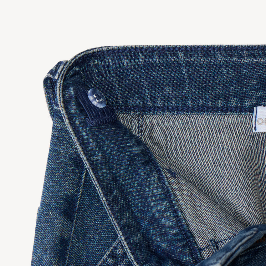 Jean droit garçon print en relief Vintage Sport 
