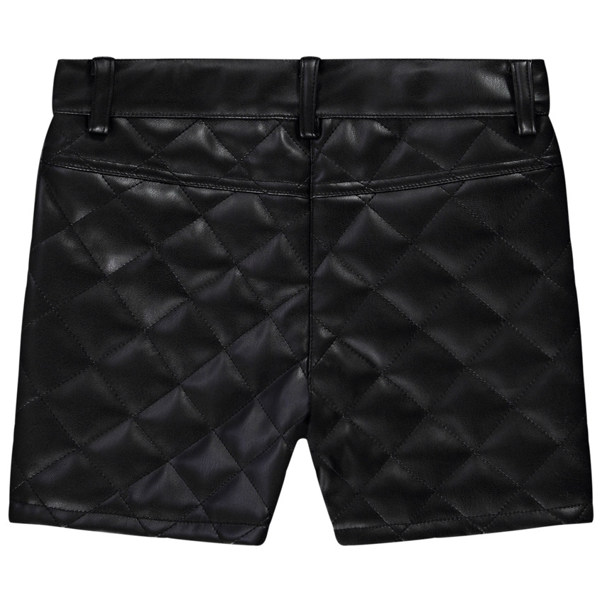 Short en similicuir effet matelasse pour fille