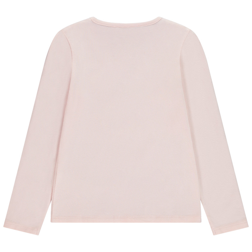 T-shirt manches longues avec visuel fantaisie brodé pour fille 