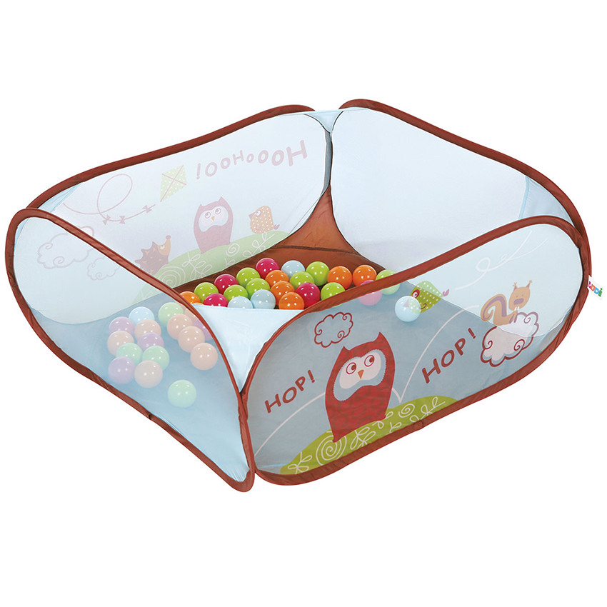 Aire de jeu Pop-Up Chouette 90 x 90 x 44 cm - Multicolore