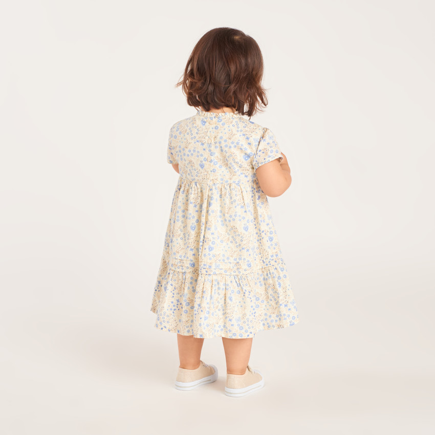 Robe manches courtes imprimé floral pour bébé fille 