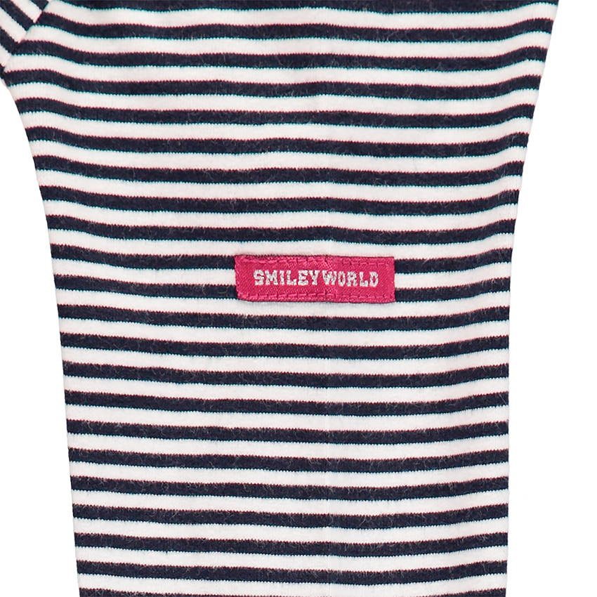 Sous-pull en jersey rayé avec Smiley en sequins 