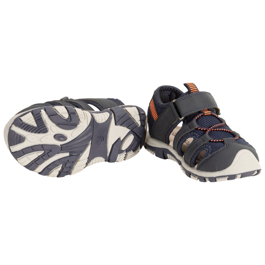 Sandales velcro avec élastiques bicolores pour garçon 