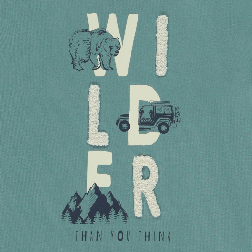 T-shirt manches longues à patchs bouclettes pour garçon 