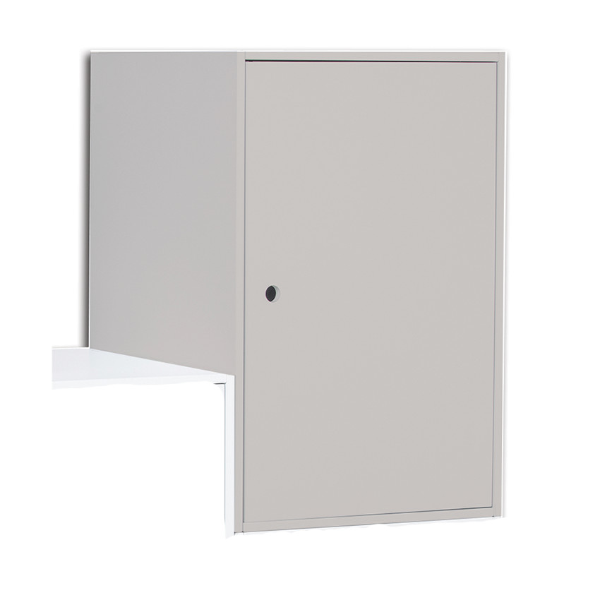 Grand caisson avec porte - Gris 