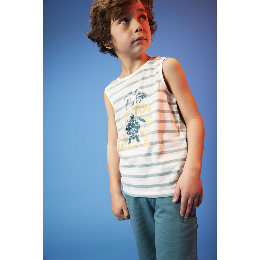 Débardeur Et Short Bébé Garçon - Taille 146 - Tissu Léger Respirant, élastique Confort - Tenue été