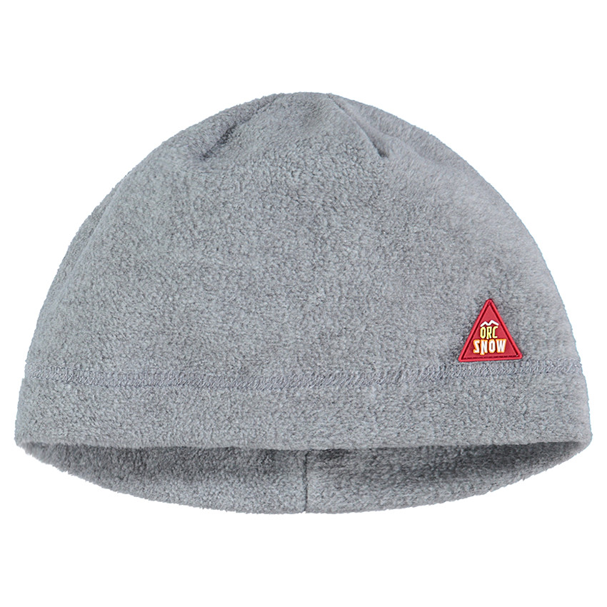 Bonnet de ski en micropolaire avec badge en gomme