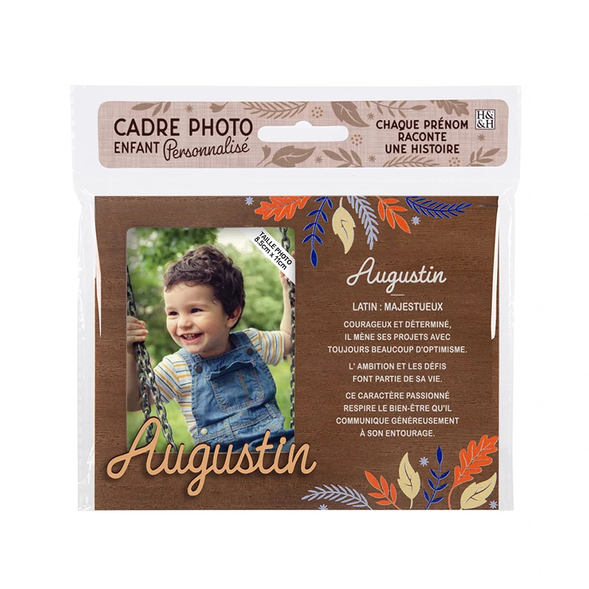Cadre photo personnalisé 18,5 x 14,5 cm Augustin 