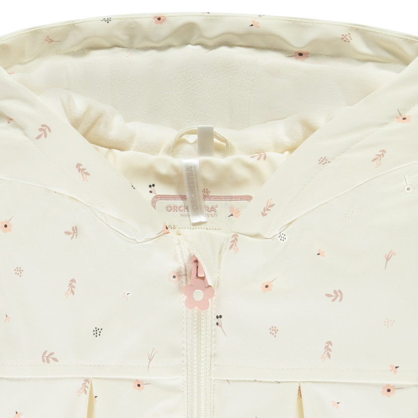 Parka déperlante imprimé fleurs pour bébé fille 