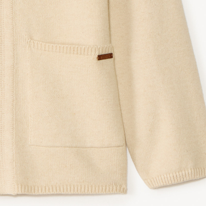 Gilet manches longues en tricot col tailleur pour garçon 