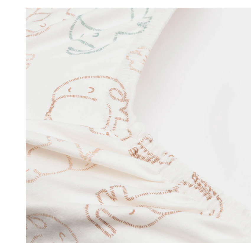 Housse matelas à langer jersey - Elephant Tales - 50x70 cm 