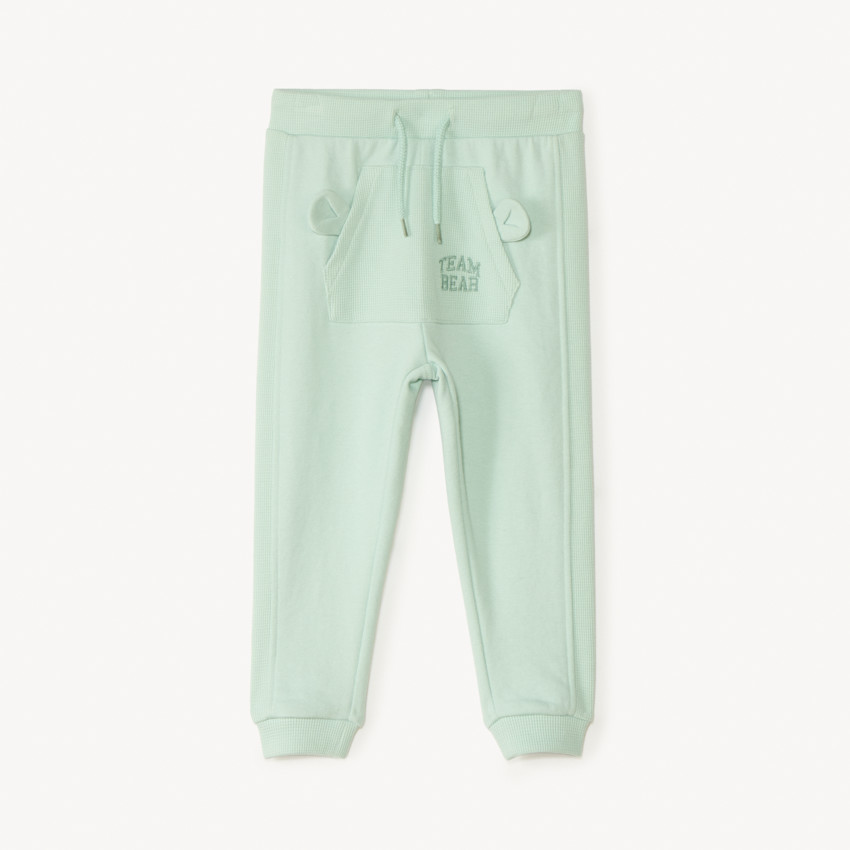 Jogging en molleton et nid d'abeille uni pour bébé garçon