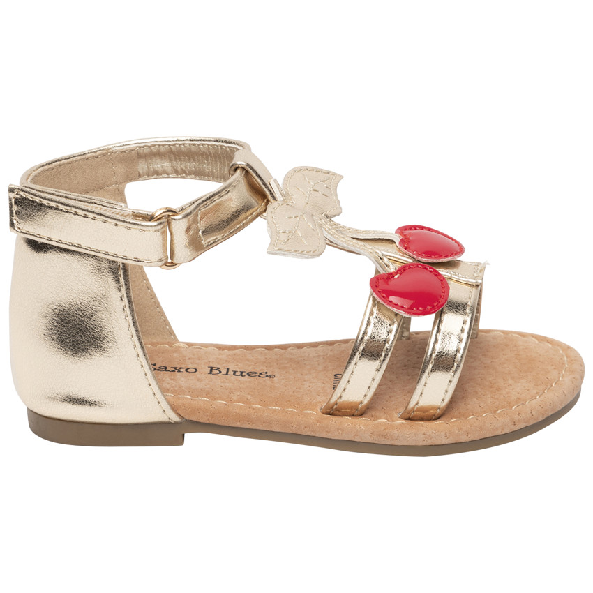 Nu-pieds avec patch cerise pour bébé fille 