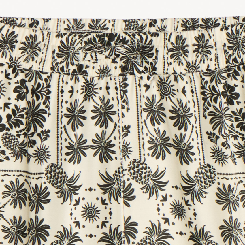 Pantalon largue fluide imprimé fantaisie pour fille 