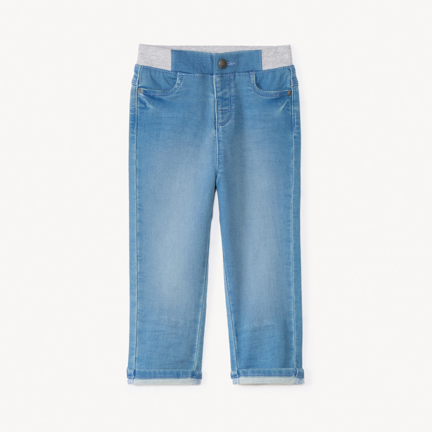 Jean droit à taille élastiquée pour bébé garçon