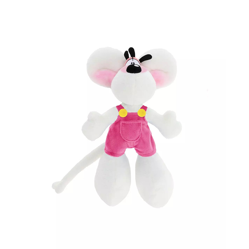 Peluche Diddl en salopette rose 20cm