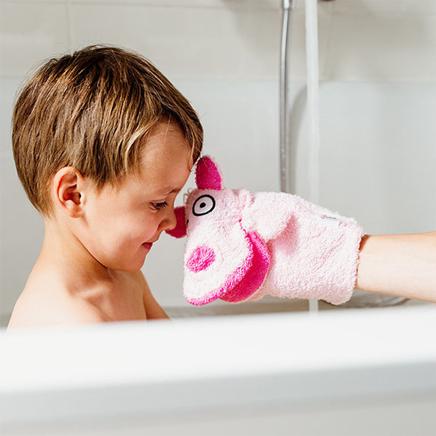 Gant de toilette cochon 