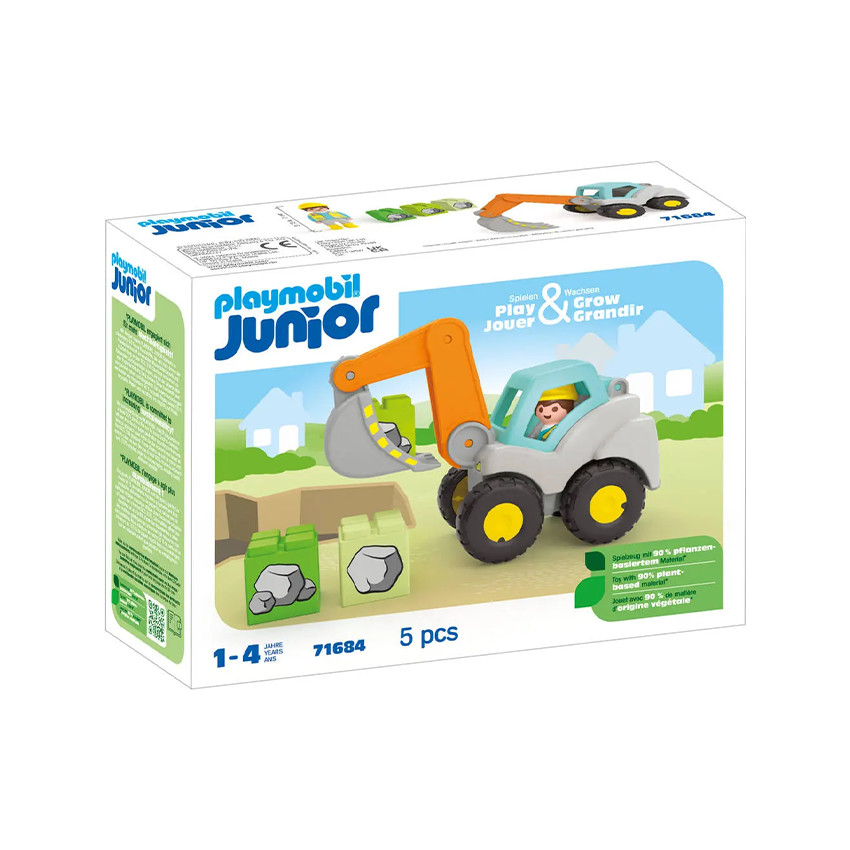 Figurine avec construction pelleteuse  