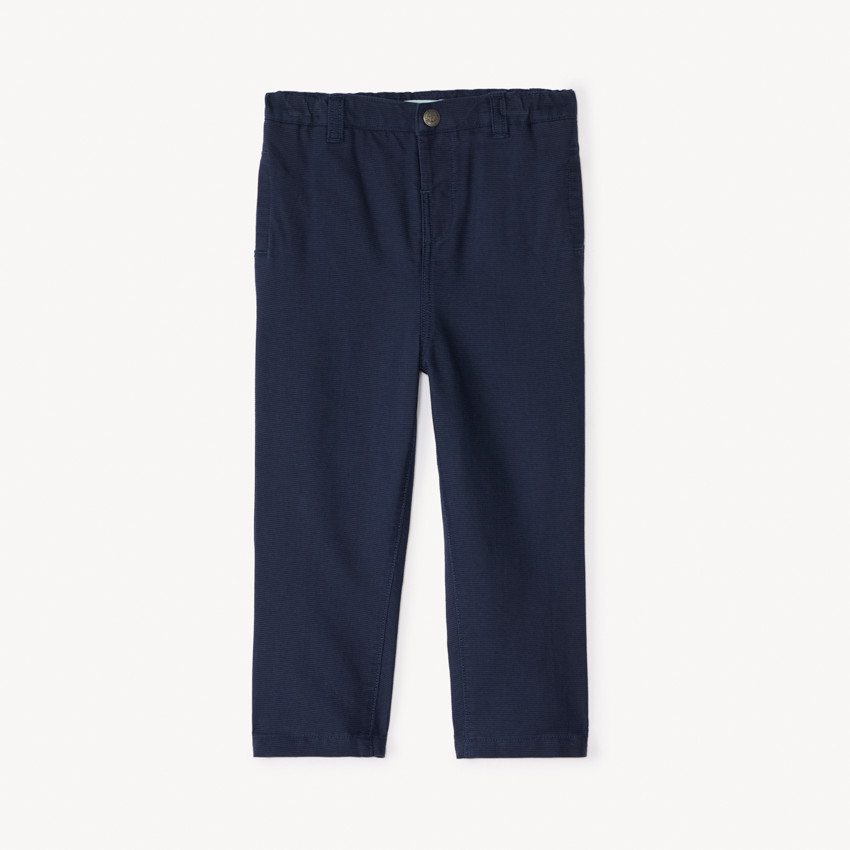 Pantalon en toile armurée unie pour bébé garçon 