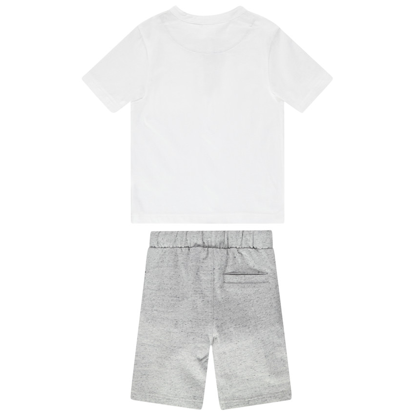 Ensemble t-shirt à poche rayée et bermuda en molleton neps 