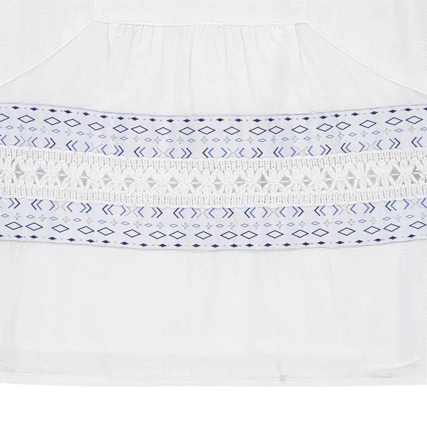 Junior - Robe en jacquard avec frise fantaisie 