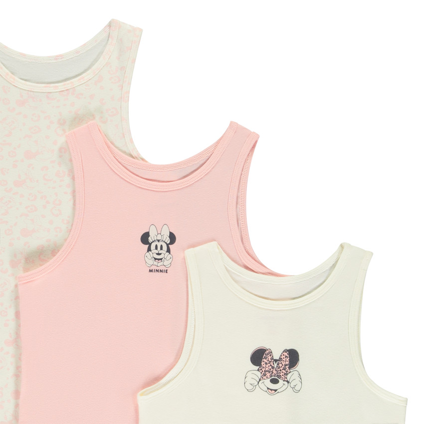 Lot de 3 maillots de corps débardeurs Minnie Disney pour fille  