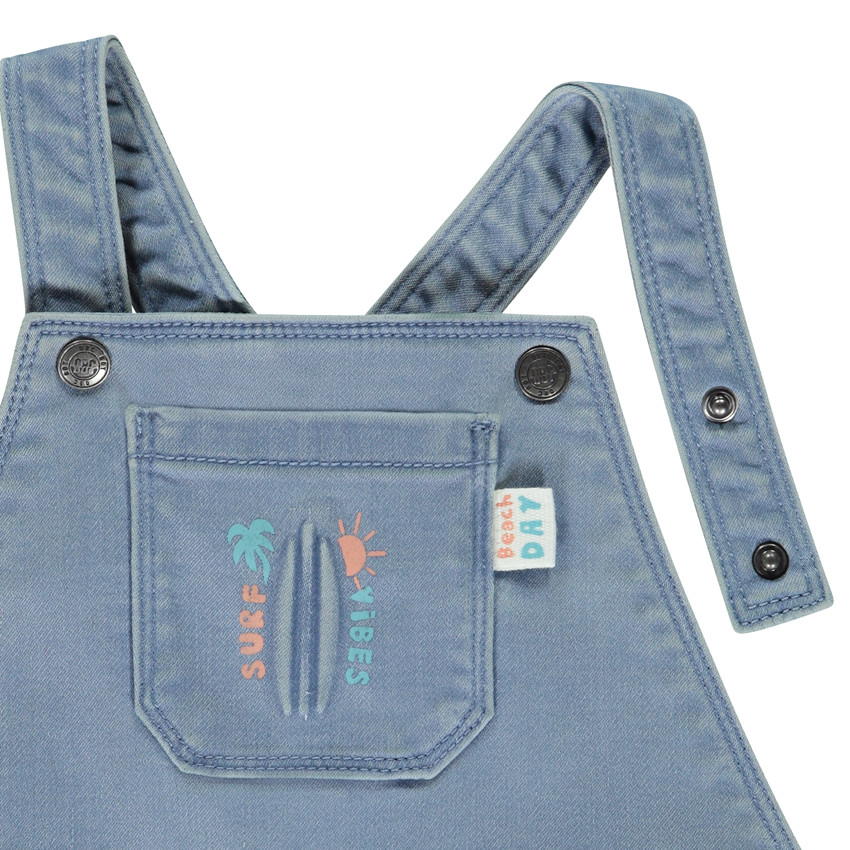 Salopette courte uni et fantaisie pour bébé garçon  