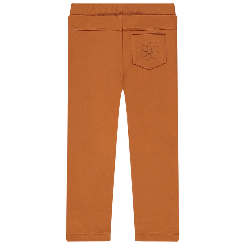 Caleçon long uni à broderies pour bébé fille 