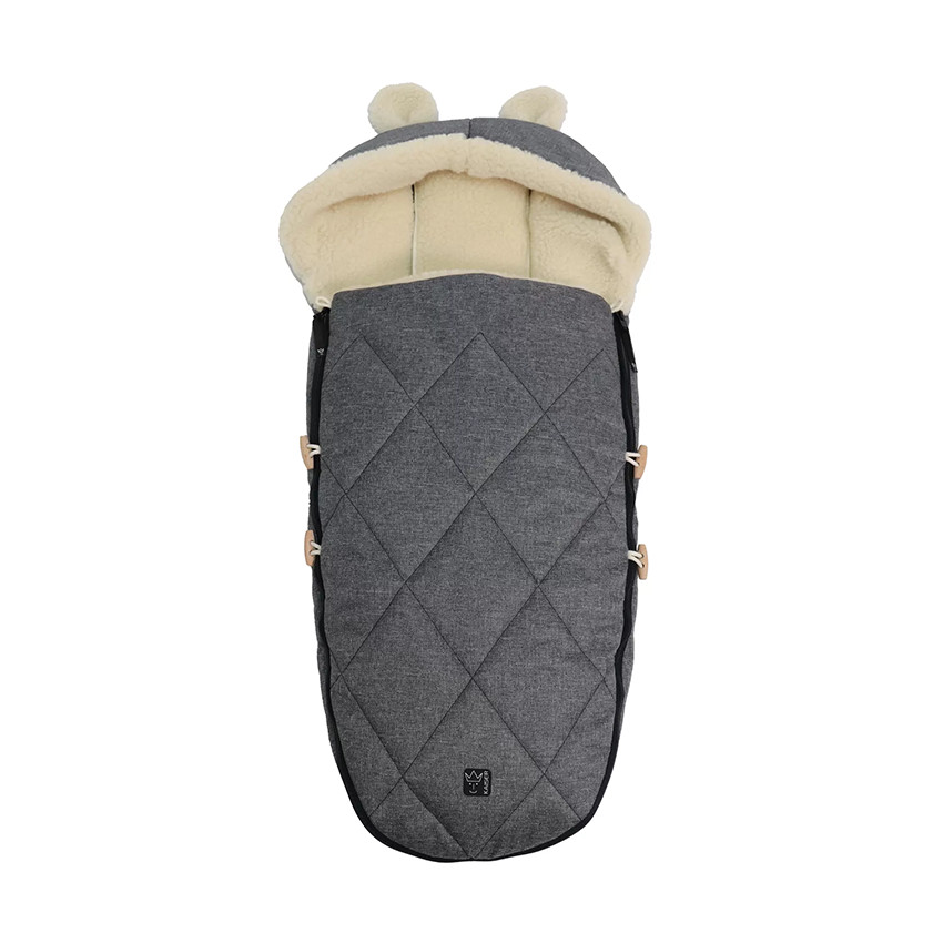 Kaiser - Chancelière doublée laine XL Ears Wool anthracite melange - Gris