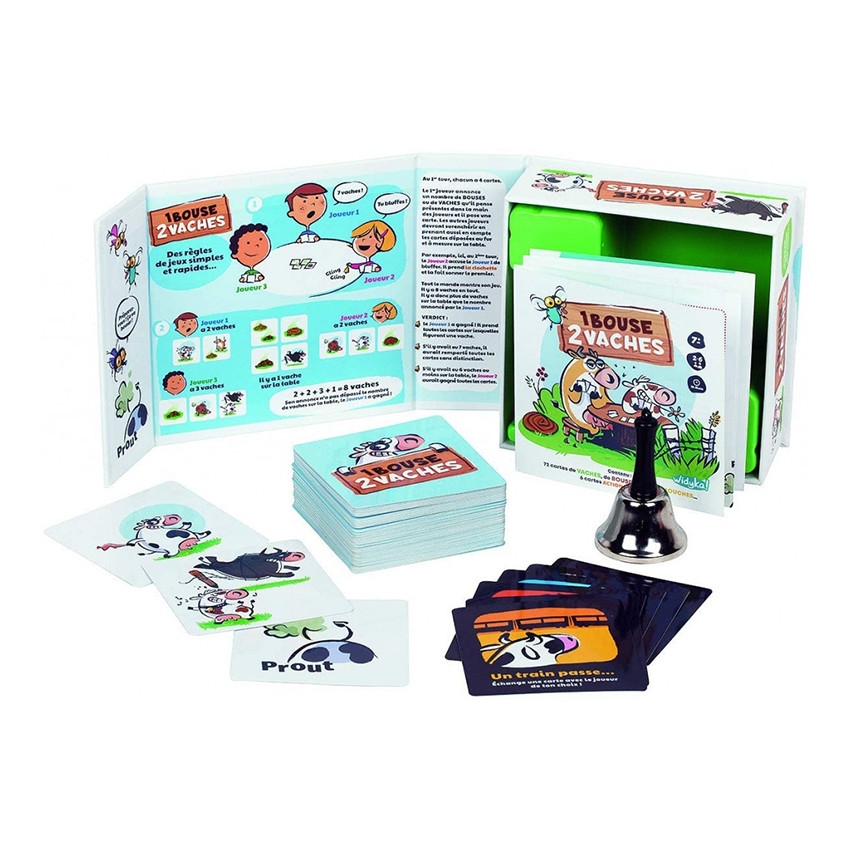 Jeu de bluff et de stratégie 1 Bouse 2 Vaches 