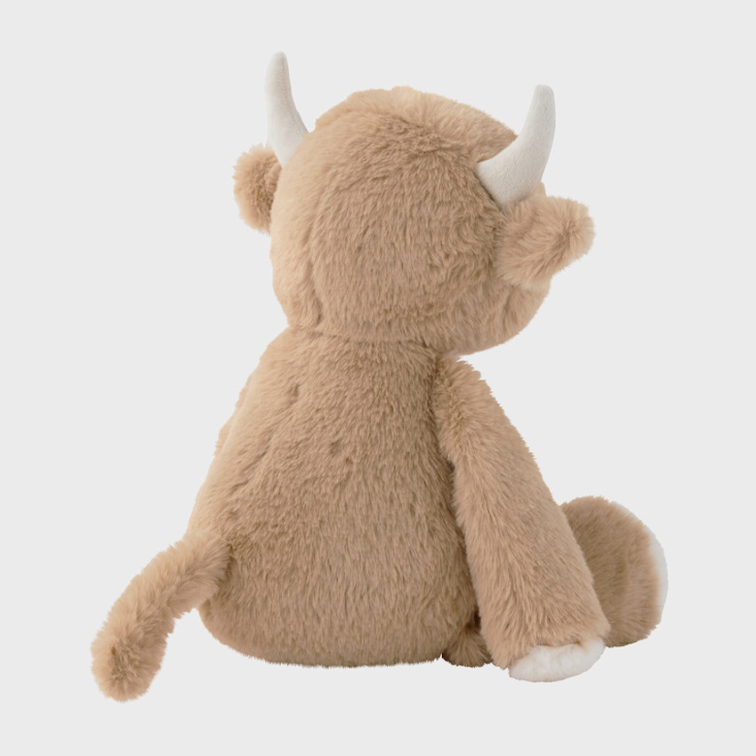 Peluche moyenne 40cm Vache Fluffy Beige 