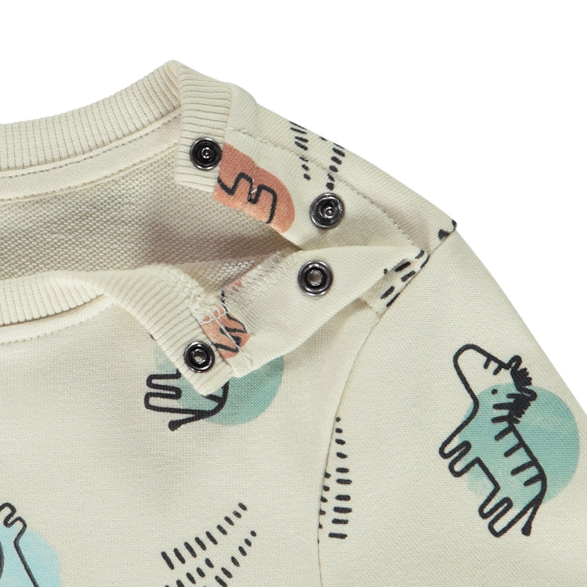 Sweat en molleton imprimé animaux de la savane pour bébé garçon 