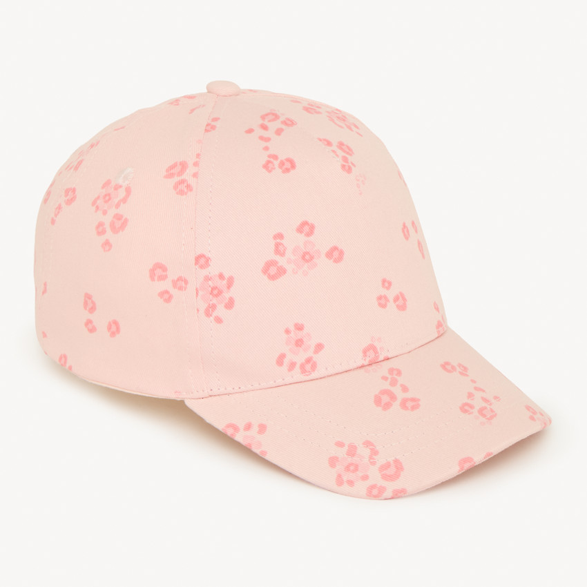 Casquette réglable imprimé fleuri pour bébé fille