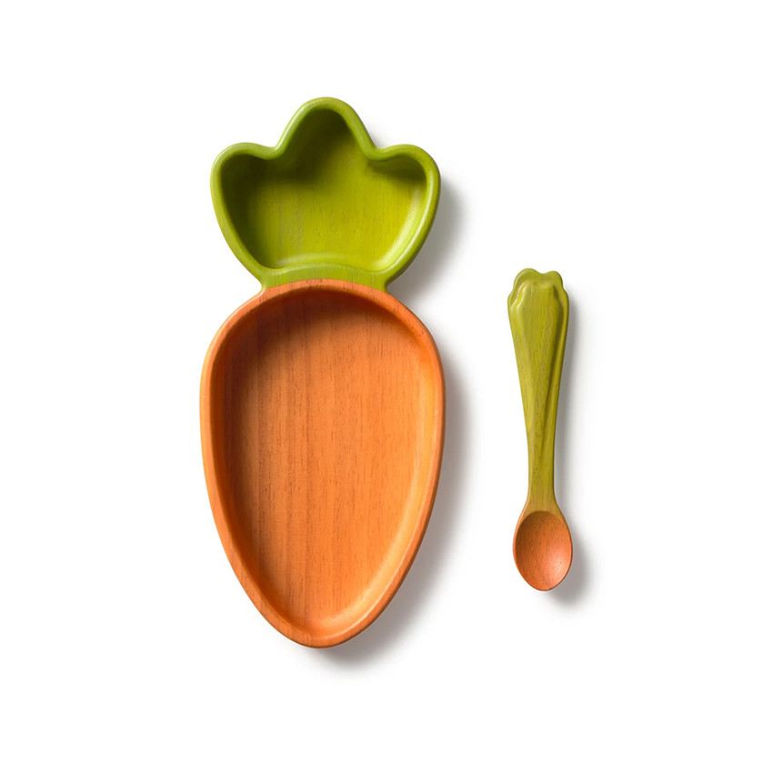 Coffret repas assiette + cuillère Cathy la Carotte 