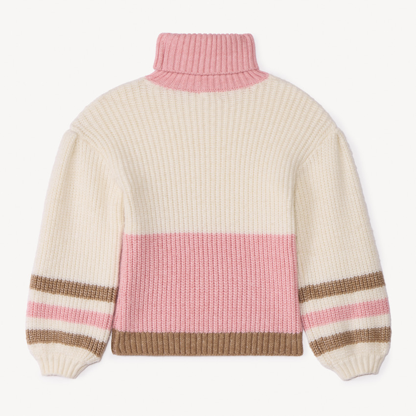 Pull en tricot oversize avec col roulé pour fille 
