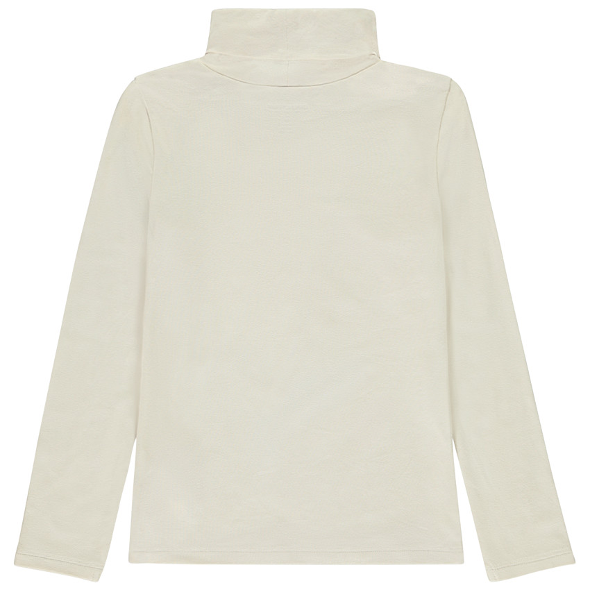Sous-pull à col roulé print fleurs à strass pour fille 
