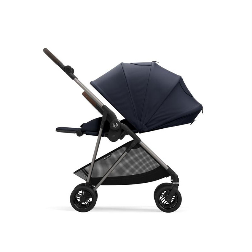 Poussette compacte légère Melio 4 taupe/dark blue-navy 