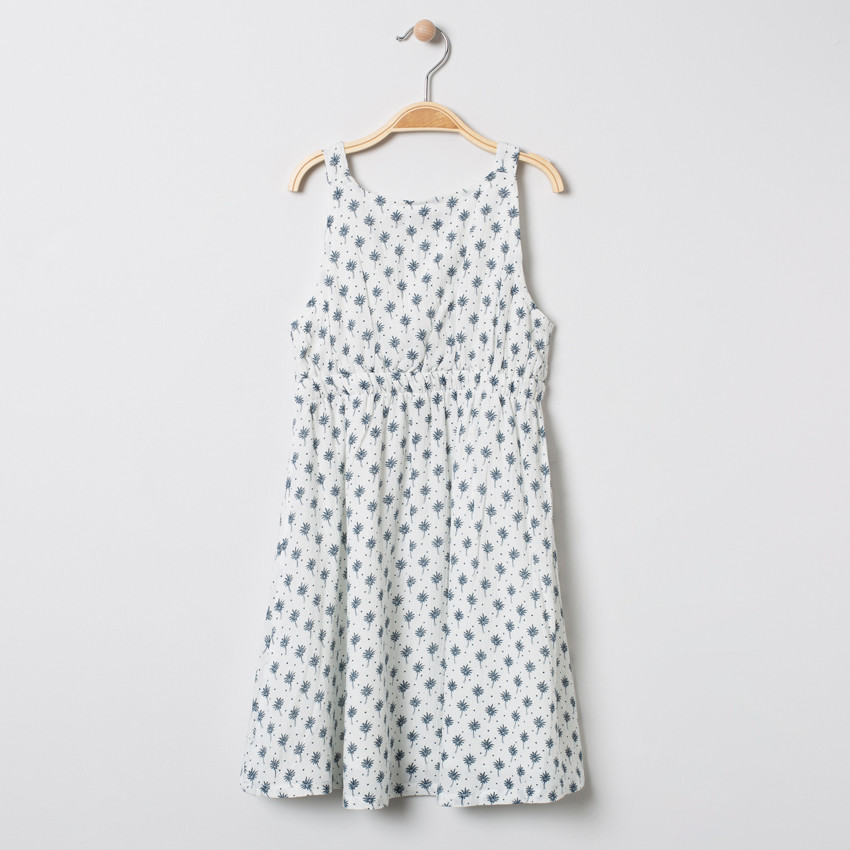 Robe à bretelles à imprimé végétal all-over 