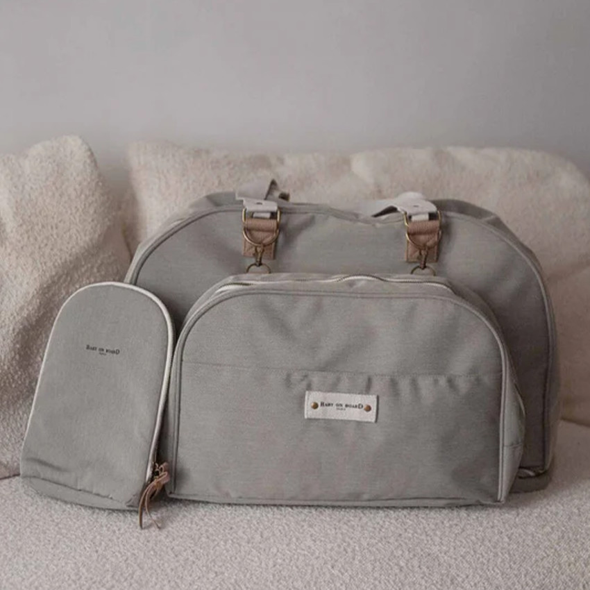 Sac à langer Juliette Gris/beige 